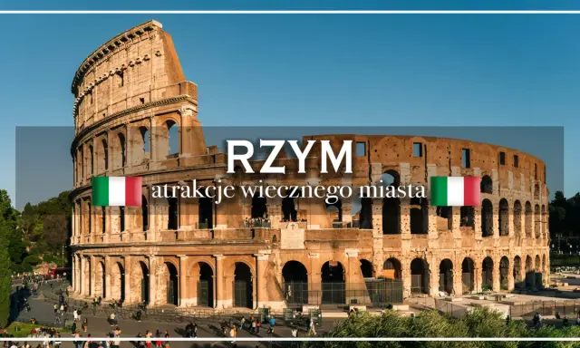 Koloseum w Rzymie, świadectwo tego, jak wyglądał starożytny rzym. Zwiedzający spacerują po placu przed tym ikonicznym zabytkiem.