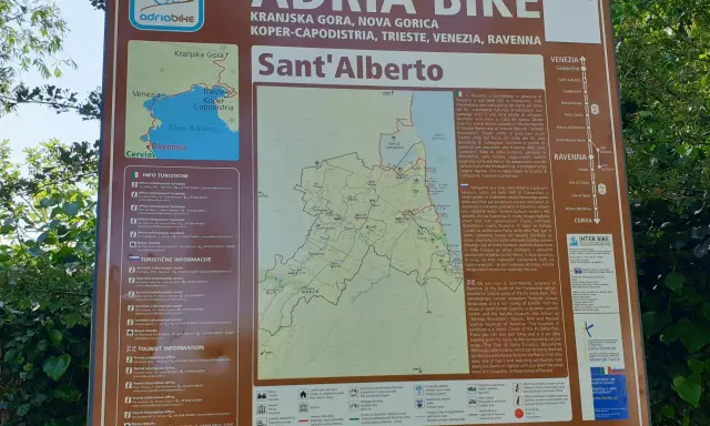 Nuova ciclabile Valli di Comacchio mappa: Adria Bike collega Kranjska Gora, Venezia e Ravenna.