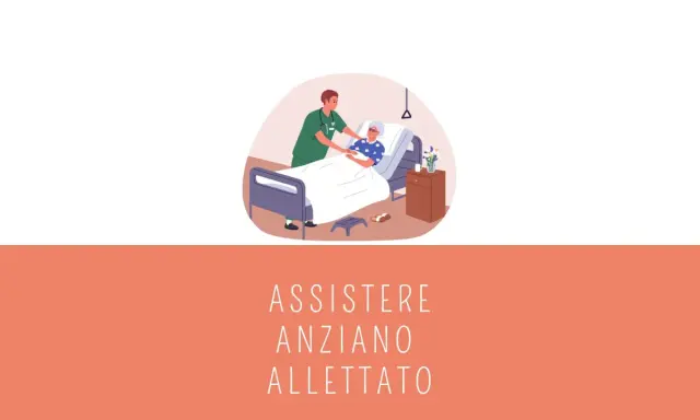 Un infermiere assiste un anziano allettato che non cammina più. Cura e attenzione per chi ha bisogno.