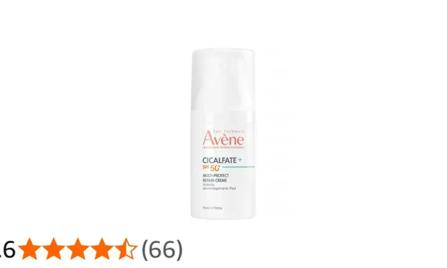 Crème réparatrice Avène Cicalfate+ SPF 50+ pour peaux irritées et exposées au soleil. Protection multi-actions.