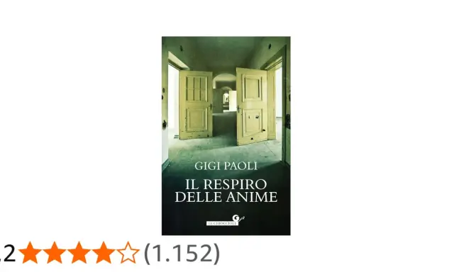 Copertina del libro "Il respiro delle anime" di Gigi Paoli, con un corridoio di porte aperte.