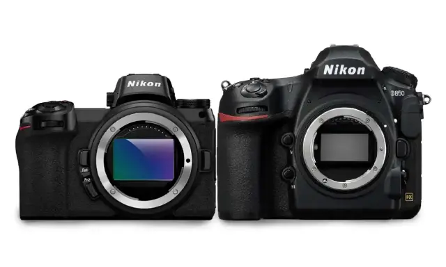 Dwa aparaty Nikon: bezlusterkowiec pełna klatka Z7 i lustrzanka D850. Ranking najlepszych aparatów pełnoklatkowych.