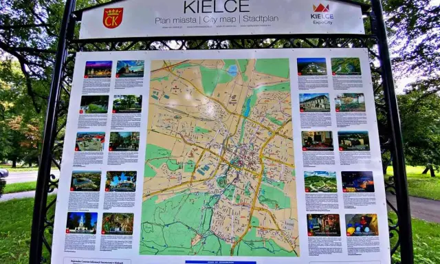 Mapa Kielc z atrakcjami miasta. Zobacz, co warto zwiedzić w Kielcach i odkryj ciekawe miejsca.