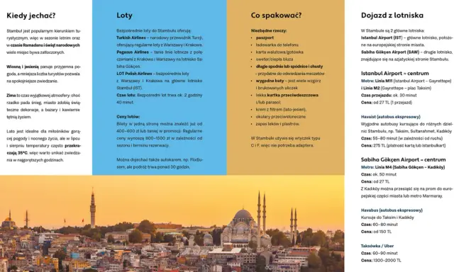 Stambuł atrakcje: widok na miasto z meczetami i minaretami, idealne na wiosnę i jesień.