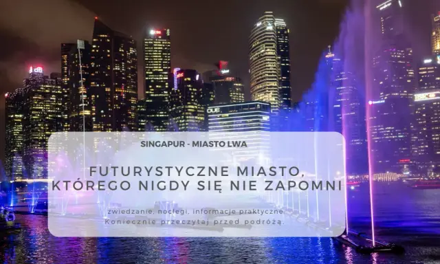 Nocny pokaz fontann w Singapurze, futurystyczne miasto, które warto odwiedzić. Przesiadka w Singapurze to świetna okazja do zwiedzania.