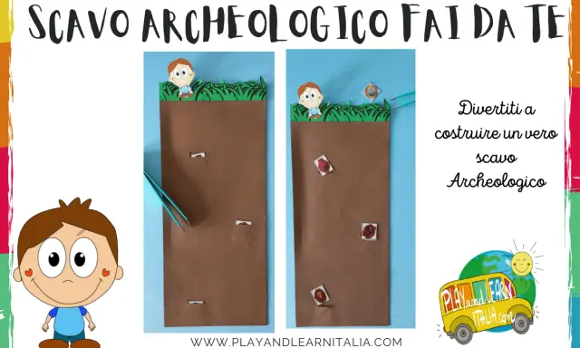 Un divertente scavo archeologico fai da te per la classe terza, con reperti da scoprire!