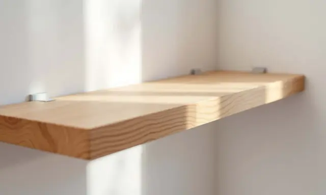 Étagère en bois murale, simple et élégante, prête à accueillir vos objets. Idéale pour fabriquer une étagère en bois murale.