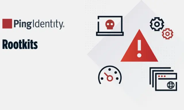 Ping Identity: Rootkits. Warnung vor Bedrohungen wie Rootkits, die sich tief im System verstecken.