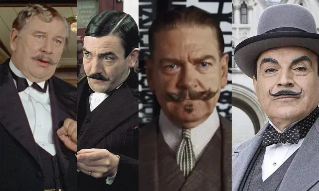 Quattro volti di Poirot, un viaggio attraverso i suoi libri in ordine cronologico.