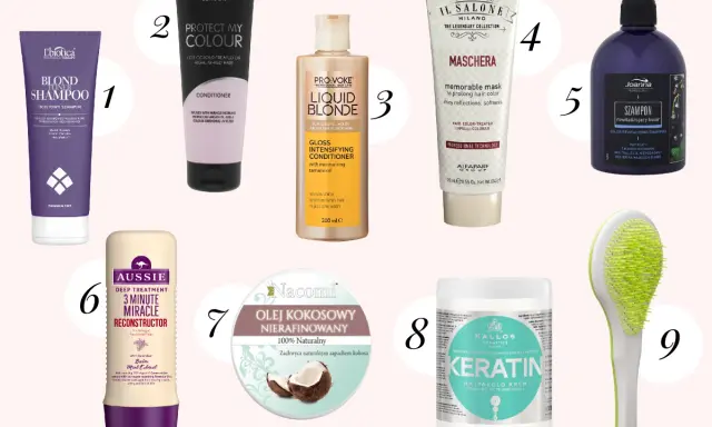 Produkty do pielęgnacji blond włosów: szampony, odżywki, maski i olej kokosowy. Dowiedz się, jak dbać o blond włosy, by były lśniące i zdrowe.