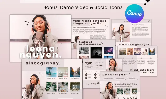 Dossier de presse musique : Leona Nguyen, jeune artiste pop, partage son parcours, discographie et statistiques clés.
