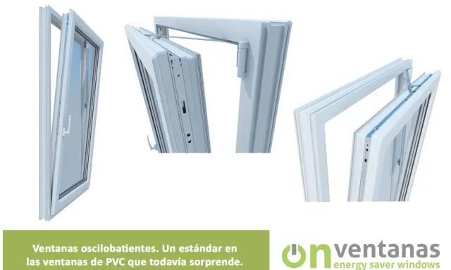 Detalle de cómo abrir ventana oscilobatiente 2 hojas. Ventanas de PVC eficientes.