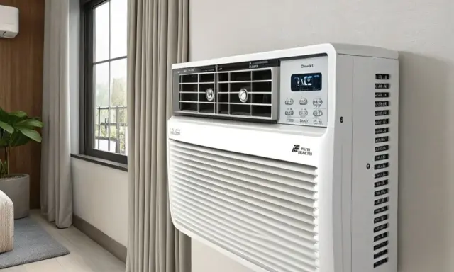 Climatiseur blanc moderne installé dans une pièce, offrant une solution climatisation efficace pour un confort optimal.