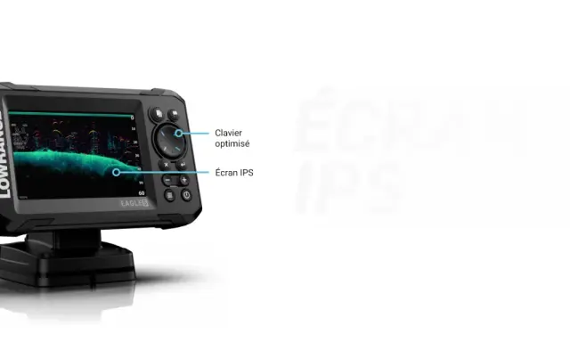 Écran IPS et clavier optimisé pour l'installation de votre sonde Lowrance.