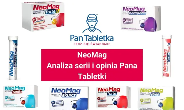 NeoMag Cardio, Skurcz, Forte, Stres – suplementy na zmęczenie. Analiza serii i opinia Pana Tabletki, bez informacji o neomag cardio skutki uboczne.