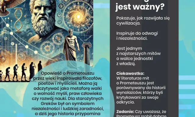 Mit o Prometeuszu, jak w "Konradzie Wallenrodzie" czy "Dziadach cz. III", inspiruje do walki o wolność i niezależność.