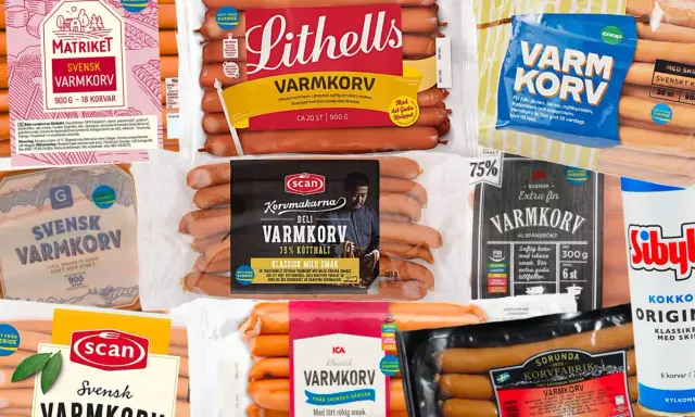 Svenska varmkorvspaket i olika märken. En klassisk svensk varmkorv för alla tillfällen.