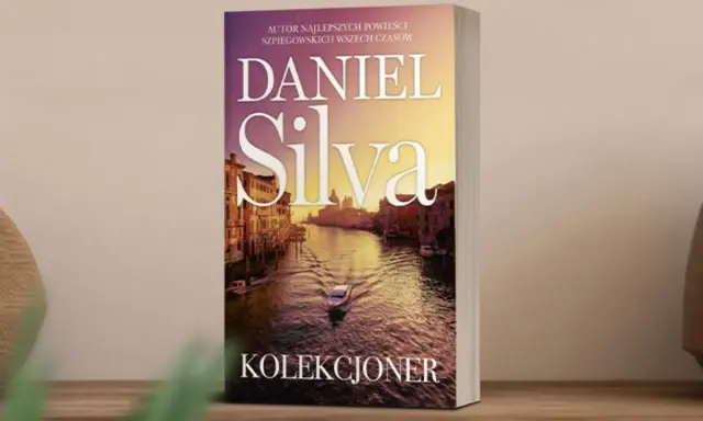 Okładka książki "Kolekcjoner" Daniela Silvy, autora najlepszych powieści szpiegowskich. Idealna pozycja do rozpoczęcia przygody z jego twórczością.
