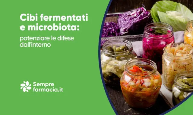 Cibi fermentati per una dieta che supporta il microbiota: un esempio di benessere dall'interno.