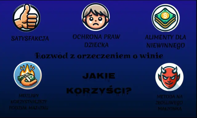Rozwód z orzeczeniem o winie: satysfakcja, ochrona praw dziecka, alimenty dla niewinnego, korzystniejszy podział majątku, metoda na złośliwego małżonka.