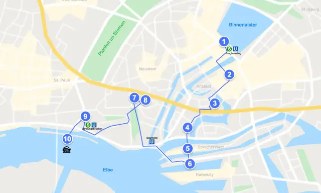 Route durch Hamburg: Binnenalster, Speicherstadt, Landungsbrücken – was sollte man in Hamburg gesehen haben?