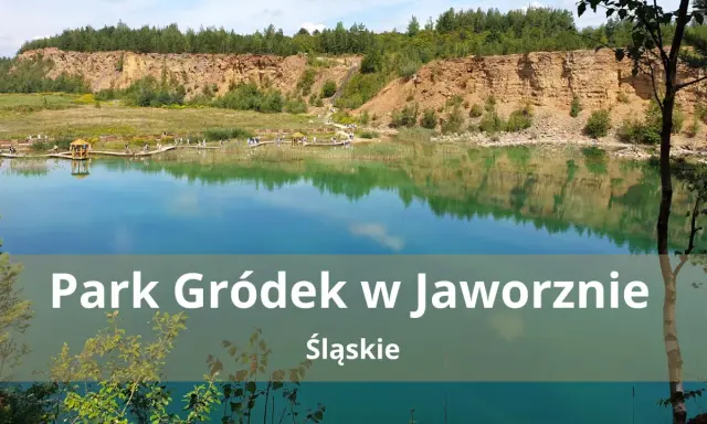 Turkusowa woda i skalne zbocza tworzą polskie Malediwy w Parku Gródek w Jaworznie.