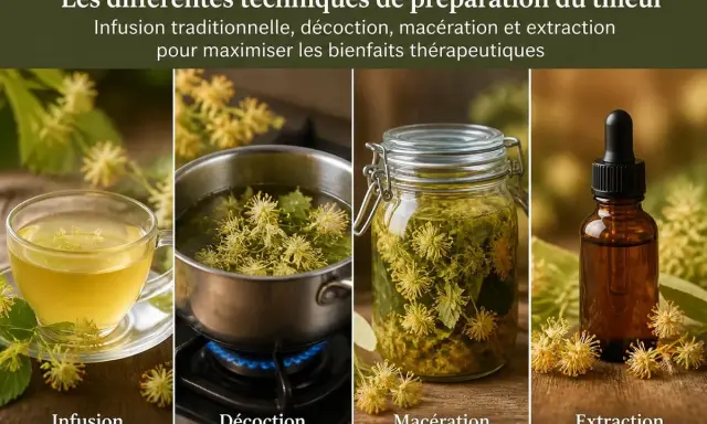 Infusion, décoction, macération et extraction du tilleul pour en tirer tous ses bienfaits.