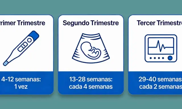 El segundo trimestre de embarazo, de 13-28 semanas, se indica con una ecografía de un feto.