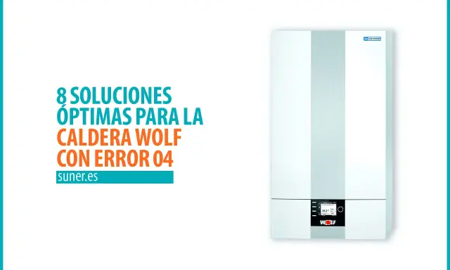 Soluciones para caldera Wolf con error 04. Imagen de una caldera Wolf moderna con pantalla digital.