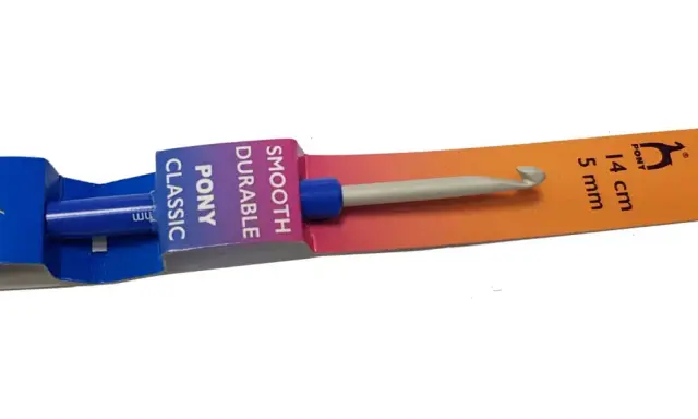 Szydełko prym 5 mm, 14 cm, Pony Classic, gładkie i wytrzymałe, idealne do tworzenia pięknych rzeczy.