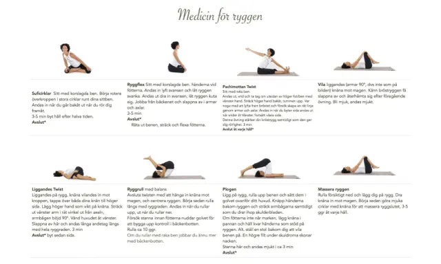 En kvinna utför en serie yogaövningar för ryggen, inklusive rotationer och stretch. Ett yin yoga pass för att stärka och mjuka upp ryggen.