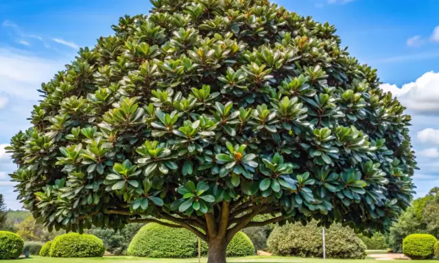 Árbol frondoso y verde bajo un cielo azul. Un recordatorio de cuando plantar árboles para un futuro más verde.
