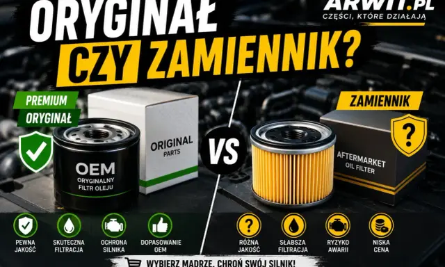 Oryginalny czy zamiennik? Porównanie filtrów oleju. Dowiedz się, jak przefiltrować olej silnikowy, wybierając mądrze.