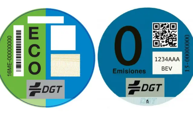 Pegatina ECO para coche, indicando bajas emisiones. La DGT clasifica los vehículos para saber qué significa eco en un coche.