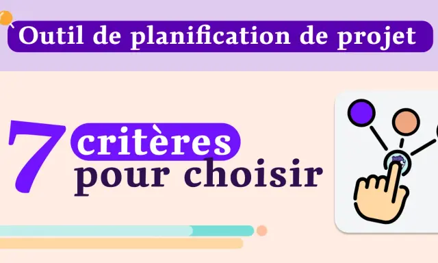 Outil de planification de projet : 7 critères pour choisir le bon. Icône de main sélectionnant un élément dans un diagramme.