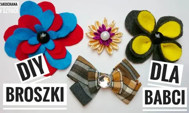 Jak zrobić broszkę? Zobacz DIY z kolorowych filców i wstążek. Idealne dla babci!
