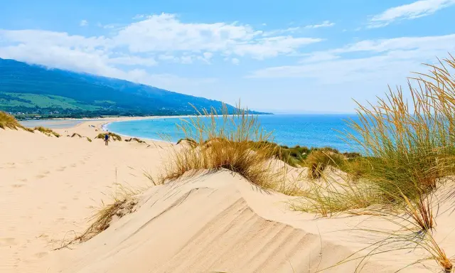Piaskowe wydmy i turkusowe morze na Costa de la Luz. Idealne miejsce na relaks i odkrywanie atrakcji.