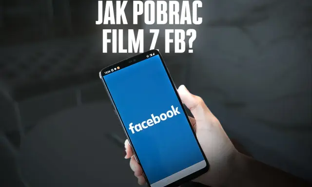 Chcesz wiedzieć, jak pobrać film z FB na telefonie? Na ekranie smartfona widać logo Facebooka.
