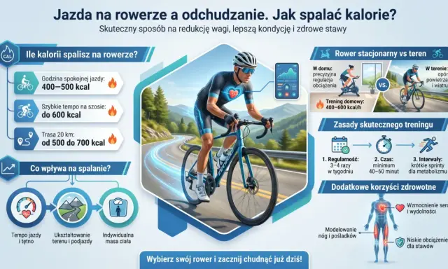 Jazda na rowerze to świetny sposób na spalanie kalorii. Aby schudnąć 10 kg, kluczowe są regularność, czas i intensywność treningu.