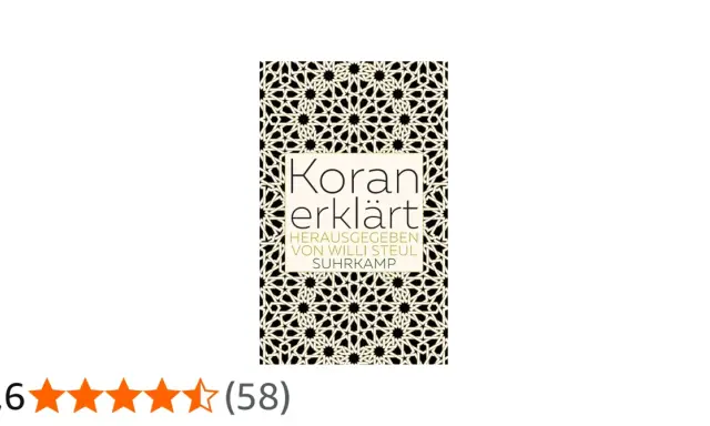 Buchcover "Koran erklärt" von Willi Steul, Suhrkamp. Ein Werk, das wie Sure 4, Vers 24, Weisheit vermittelt.