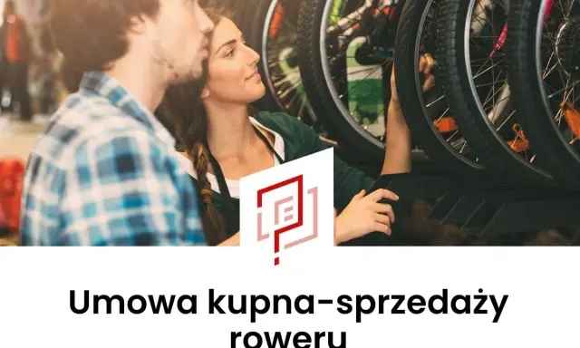 Para ogląda rowery, przygotowując umowę kupna-sprzedaży.