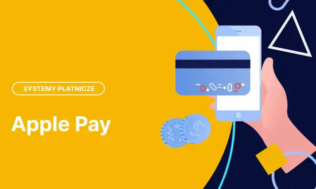 Czy Apple Pay jest bezpieczne? Grafika przedstawia telefon z kartą płatniczą i monetami, symbolizując łatwe i bezpieczne płatności.