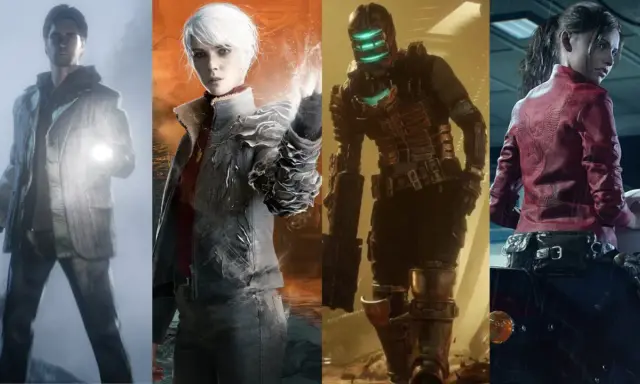 Postacie z gier survival horror, w tym te gry podobne do Resident Evil, jak Alan Wake, Control, Dead Space i Resident Evil.