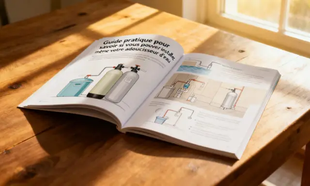 Guide pratique pour installer un adoucisseur d'eau. Illustrations de systèmes pour une eau adoucie.