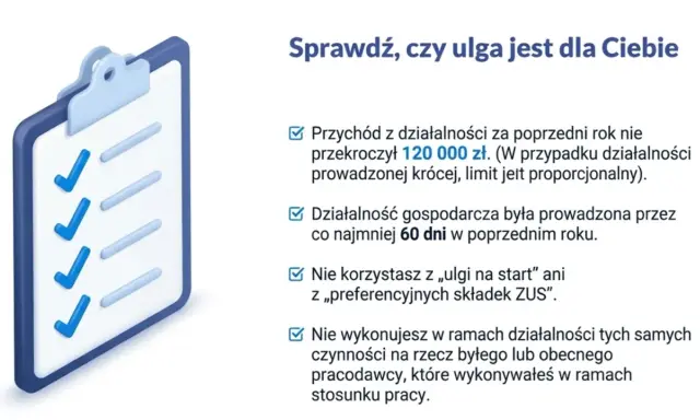 Lista kontrolna do ulgi mały ZUS plus 2026. Sprawdź, czy spełniasz warunki.