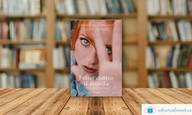 Copertina del libro "Felici contro il mondo" di Enrico Galiano, con una ragazza dai capelli rossi e occhi azzurri.
