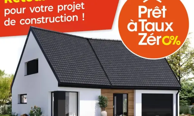 Retour du PTZ pour votre projet de construction ! Une maison moderne avec garage, prête à être habitée grâce au prêt à taux zéro.