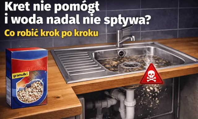 Zatkany zlew, woda stoi, a "kret" nie pomógł? Zobacz, co robić krok po kroku, by rozwiązać ten problem.