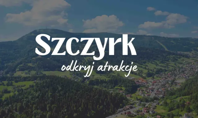 Widok na górskie miasteczko Szczyrk z lasami i polami. Odkryj szczyrk atrakcje i piękno Beskidów.