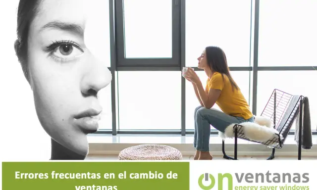 Mujer bebe té junto a ventanas modernas. La Xunta ofrece ayudas para cambiar ventanas, evitando errores comunes.